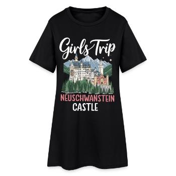 Girls Trip Neuschwanstein Castle - Frauen T-Shirt-Kleid - Schwarz - Vorne