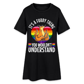 It's A Furry Thing You Wouldn't Understand - Frauen T-Shirt-Kleid - Schwarz - Vorne