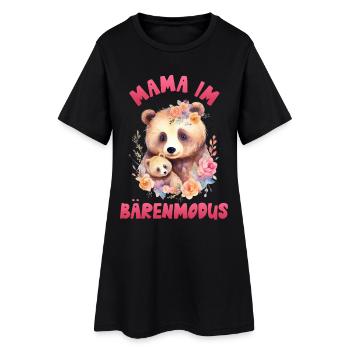 Future maman MAMAN EN MODE OURS Drôle - Robe T-shirt Femme - noir - Devant