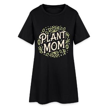 Pflanze, Mutter, Gärtnerin, Botanikerin, Mädchen, Botanik, Humor - Frauen T-Shirt-Kleid - Schwarz - Vorne
