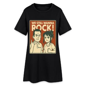 Rebellious Rock Parent Duo  - Women’s T-Shirt Dress - black - Front