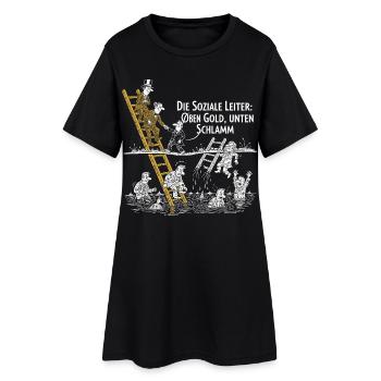 L’échelle sociale - Robe T-shirt Femme - noir - Devant
