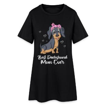 maman teckel - Robe T-shirt Femme - noir - Devant
