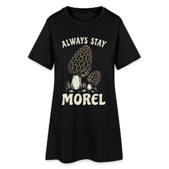 Morel, reste toujours morel, jeu de mots - Robe T-shirt Femme - noir - Devant