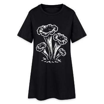 Trompette d'automne - cueilleur de champignons - champignons - dicton - Robe T-shirt Femme - noir - Devant