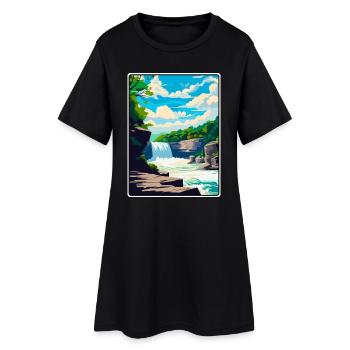 Affiche de voyage à Cumberland Falls USA Paysage urbain WPA - Robe T-shirt Femme - noir - Devant