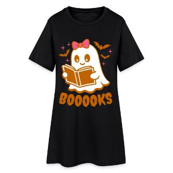 Ghost Girl Booooks - Costume d'Halloween - Robe T-shirt Femme - noir - Devant