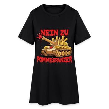 No to Pommespanzer Sport Gym - Women’s T-Shirt Dress - black - Front