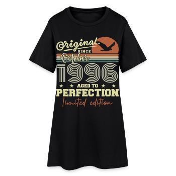 1996 Octobre 1996 anniversaire octobre 1996 - Robe T-shirt Femme - noir - Devant
