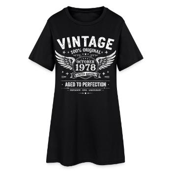 Octobre 1978 | Cadeau d'anniversaire octobre 1978 - Robe T-shirt Femme - noir - Devant
