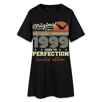 1999 Octobre 1999 anniversaire octobre 1999 - Robe T-shirt Femme - noir - Devant