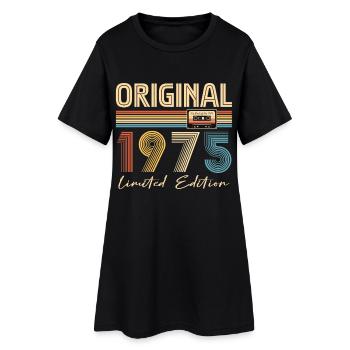 Original 50 Jahre Jubiläum 1975 Party Geschenk - Frauen T-Shirt-Kleid - Schwarz - Vorne