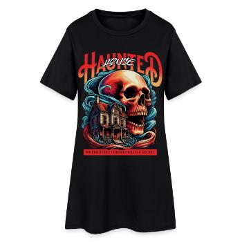Horreur - Maison traquée - Robe T-shirt Femme - noir - Devant