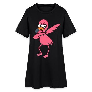 Dancing Flamingo Dabbing - Robe T-shirt Femme - noir - Devant