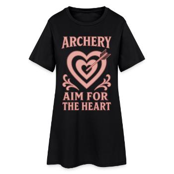 Archery Aim For The Heart Archer Bow - Women’s T-Shirt Dress - black - Front