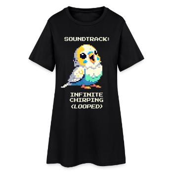 Bande sonore : Endless Chirping | Budgie - Robe T-shirt Femme - noir - Devant