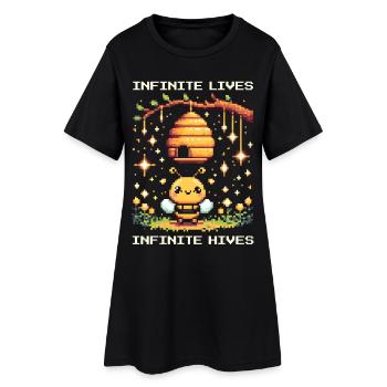 Endlose Leben – endlose Bienenstöcke | Imker - Frauen T-Shirt-Kleid - Schwarz - Vorne