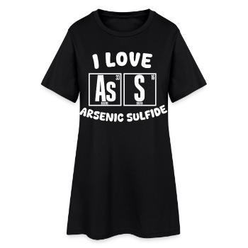 J’adore les sulfures d’arsenic - Robe T-shirt Femme - noir - Devant