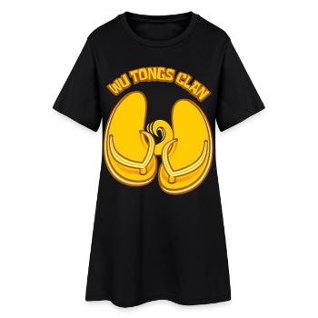 Le clan des tongs - Robe T-shirt Femme - noir - Devant