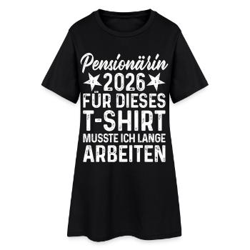 Pensionärin 2026 - Frauen T-Shirt-Kleid - Schwarz - Vorne