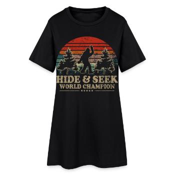 Cache-cache Champion du Monde Bigfoot - Robe T-shirt Femme - noir - Devant