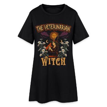 Veterinär Tierarzt Tierarzt La sorcière vétérinaire - Robe T-shirt Femme - noir - Devant