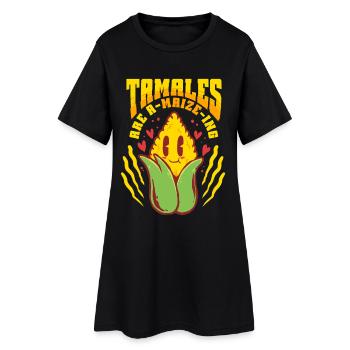Les tamales sont un vrai délice - Robe T-shirt Femme - noir - Devant