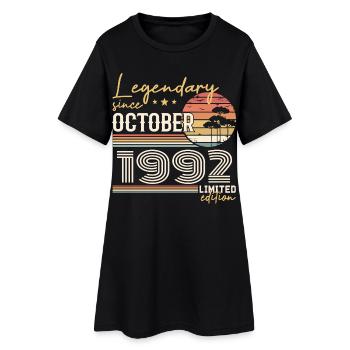 Cadeau Octobre 1992 - Génial Depuis Octobre 1992 - Robe T-shirt Femme - noir - Devant