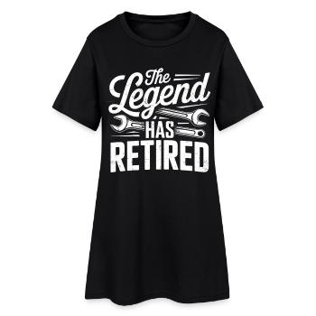 La légende a terminé le travail du mécanicien à la retraite - Robe T-shirt Femme - noir - Devant
