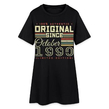 légendaire Depuis Octobre 1990 | octobre 1990 - Robe T-shirt Femme - noir - Devant