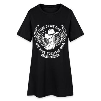 Linedance_Oma_wie_eine_normale_Oma - Robe T-shirt Femme - noir - Devant