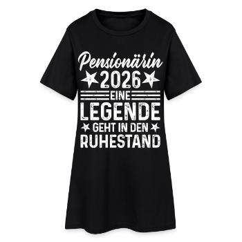 Pensionärin 2026 Legende geht in den Ruhestand - Frauen T-Shirt-Kleid - Schwarz - Vorne