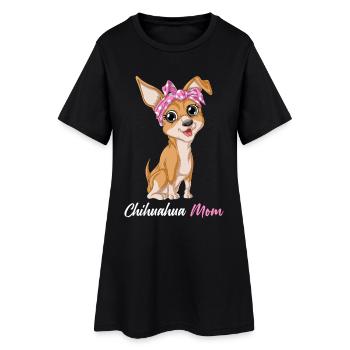 Drôle Chihuahua Maman Animal de compagnie Art Parfaite Fête des Mères - Robe T-shirt Femme - noir - Devant