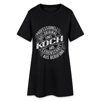Koch - Frauen T-Shirt-Kleid - Schwarz - Vorne