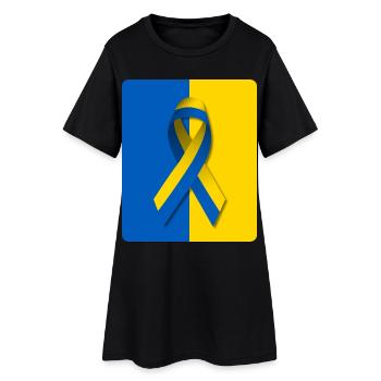 Drapeau de la boucle de la paix de l’Ukraine - Robe T-shirt Femme - noir - Devant