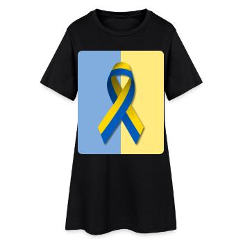 Paix pour l’Ukraine - Robe T-shirt Femme - noir - Devant