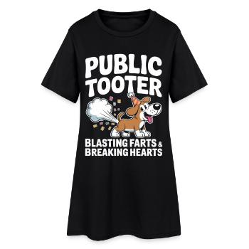 Public Fart Funny Inappropriate - Women’s T-Shirt Dress - black - Front