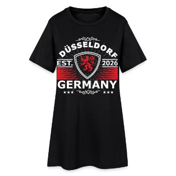 Düsseldorf Design – Fier de la ville - Robe T-shirt Femme - noir - Devant