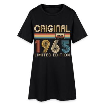 Cadeau pour 60 ans 1965 - Robe T-shirt Femme - noir - Devant