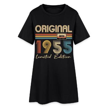 70. Geburtstag Original 1955 70 Jahre alt Geschenk - Frauen T-Shirt-Kleid - Schwarz - Vorne