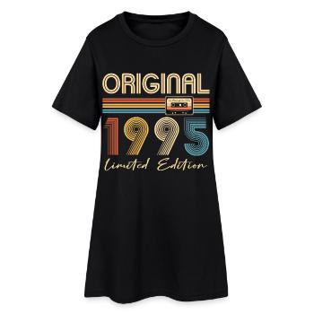 Cadeau original pour 30 ans, 1995 - Robe T-shirt Femme - noir - Devant