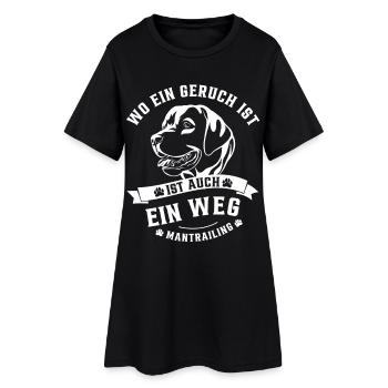 Mantrailing Labrador Wo ein Geruch da ein Weg - Frauen T-Shirt-Kleid - Schwarz - Vorne
