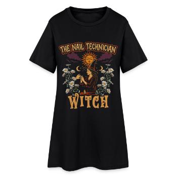 Designer d’ongles La sorcière de l’égule - Robe T-shirt Femme - noir - Devant