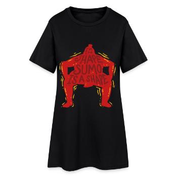 Lutteur de sumo Lutte japonaise Nagoya - Robe T-shirt Femme - noir - Devant