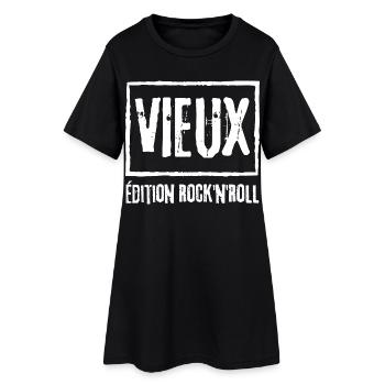 OLD Rock Edition - Frauen T-Shirt-Kleid - Schwarz - Vorne