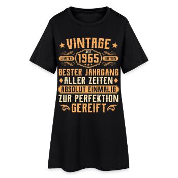 Millésime 1965 Année de naissance - 60e anniversaire - Robe T-shirt Femme - noir - Devant