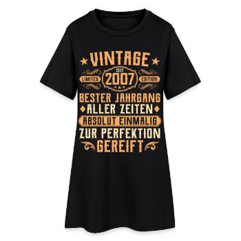 Millésime 2007 Année de naissance - 18e anniversaire - Robe T-shirt Femme - noir - Devant