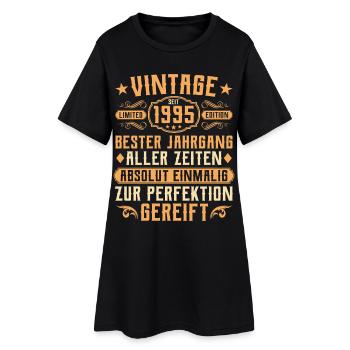 Millésime 1995 Année de naissance - 30e anniversaire - Robe T-shirt Femme - noir - Devant