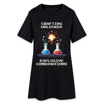 Crafting – explosive Kombinationen | Chemie - Frauen T-Shirt-Kleid - Schwarz - Vorne