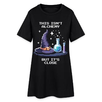 Keine Alchemie – fast dran | Chemielabor - Frauen T-Shirt-Kleid - Schwarz - Vorne